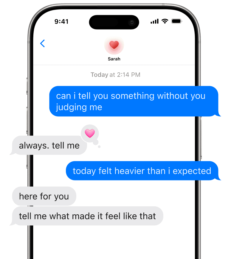Pixelsurf chat on an iPhone